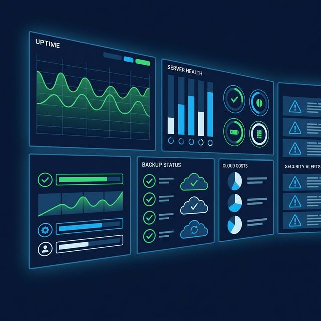 Managed IT NOC operations dashboard